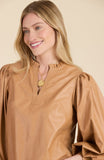 ELLERY PLEATHER 3/4 SLEEVE TOP