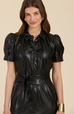 VERONICA PLEATHER DRESS