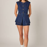 Denim Pull-On Short