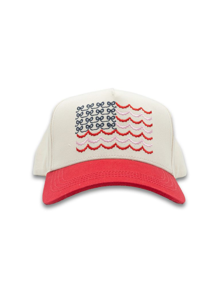 Flag Bows Cap - TresChicTexas