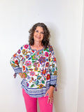 FLORAL TUNIC W/ BEAD DETAIL