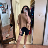 Half Sleeve Boxy Crop Top