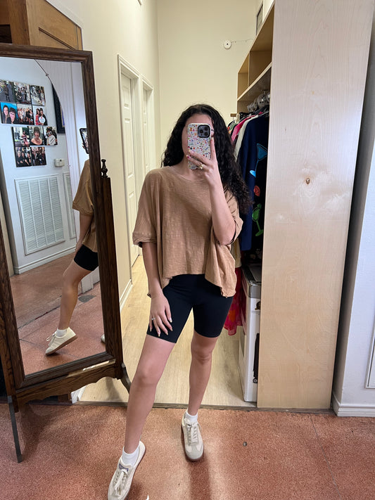 Half Sleeve Boxy Crop Top