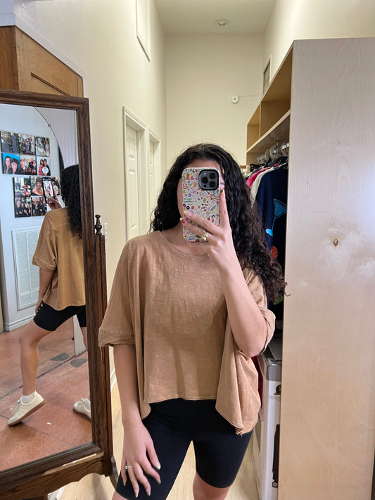 Half Sleeve Boxy Crop Top