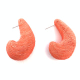CORD WRAPPED TEARDROP EARRINGS