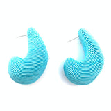CORD WRAPPED TEARDROP EARRINGS