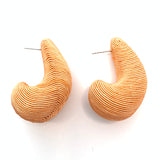 CORD WRAPPED TEARDROP EARRINGS