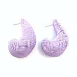 CORD WRAPPED TEARDROP EARRINGS