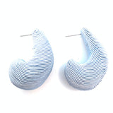 CORD WRAPPED TEARDROP EARRINGS