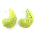 CORD WRAPPED TEARDROP EARRINGS