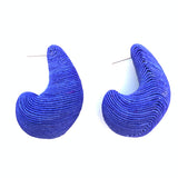 CORD WRAPPED TEARDROP EARRINGS