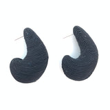 CORD WRAPPED TEARDROP EARRINGS