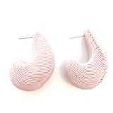 CORD WRAPPED TEARDROP EARRINGS