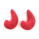 CORD WRAPPED TEARDROP EARRINGS