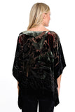 OVERSIZED BURNOUT VELVET PONCHO