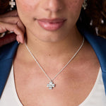 Julie Vos Malta Canterbury Station Necklace in silver with delicate station details
