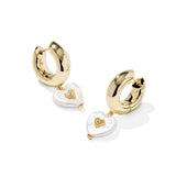 Sasha Heart Huggie Earrings