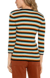 3/4 SLEEVE V-NECK SWEATER