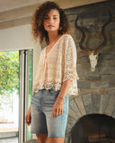 SHORT SLEEVE LACE BOLERO