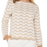 L/S SCALLOP HEM SWEATER