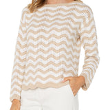 L/S SCALLOP HEM SWEATER