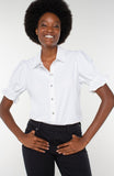 Elbow Puff slv Snap Front Shirt