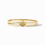 Gold and white bangle on a white background