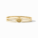 Gold and white bangle on a white background