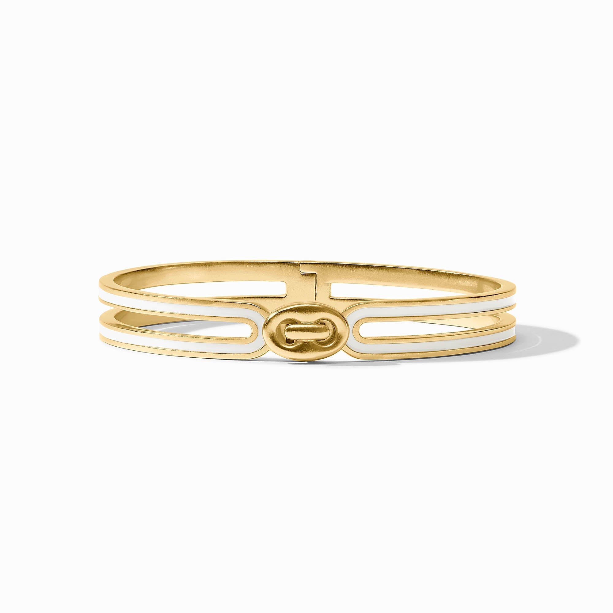 Gold and white bangle on a white background