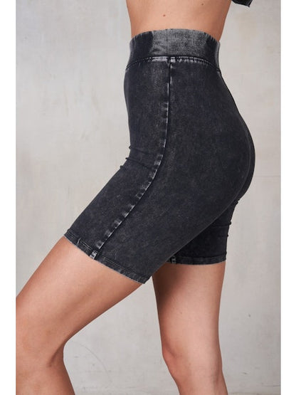 Mineral Washed Bike Shorts
