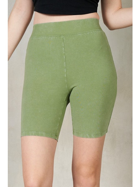 Mineral Washed Bike Shorts