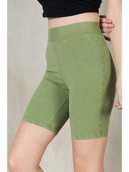 Mineral Washed Bike Shorts
