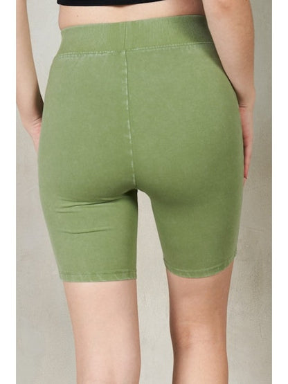 Mineral Washed Bike Shorts