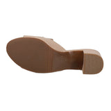 Brown sole of a shoe on a white background