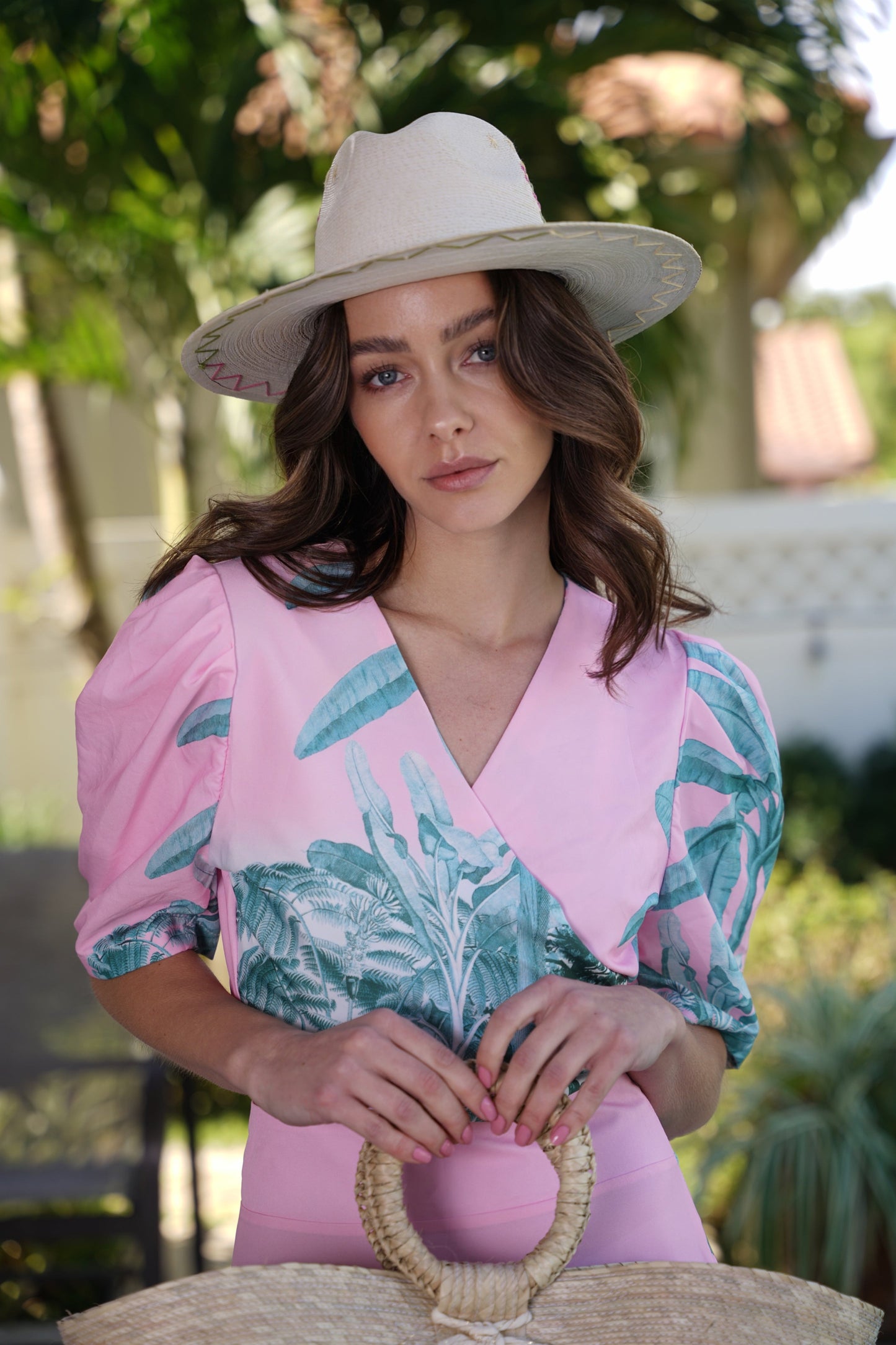 Floral Embroidered Hat