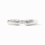 Julie Vos Solara Demi Cuff in silver with sleek open-cuff design