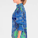 RUFFLE NECK TUNIC TOP