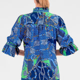 RUFFLE NECK TUNIC TOP