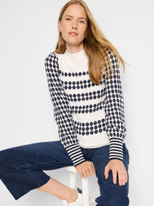 PATTERN WAFFLE STITCH SWEATER