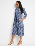 BLUE BAUBLES SHIRT DRESS