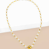 PEARL BEAD MAGNET SHORT NECKLACE