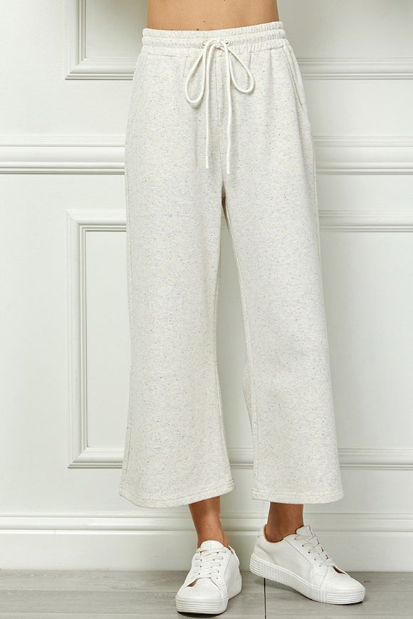 Soft Melange Terry Cropped Pants