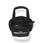 Black baby car seat on a white background