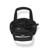 Black baby car seat on a white background