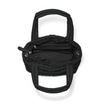 Black baby carrier on a white background