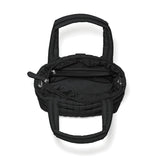 Black baby carrier on a white background