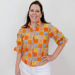 Blouson Sleeve Button Front Shirt - TresChicTexas