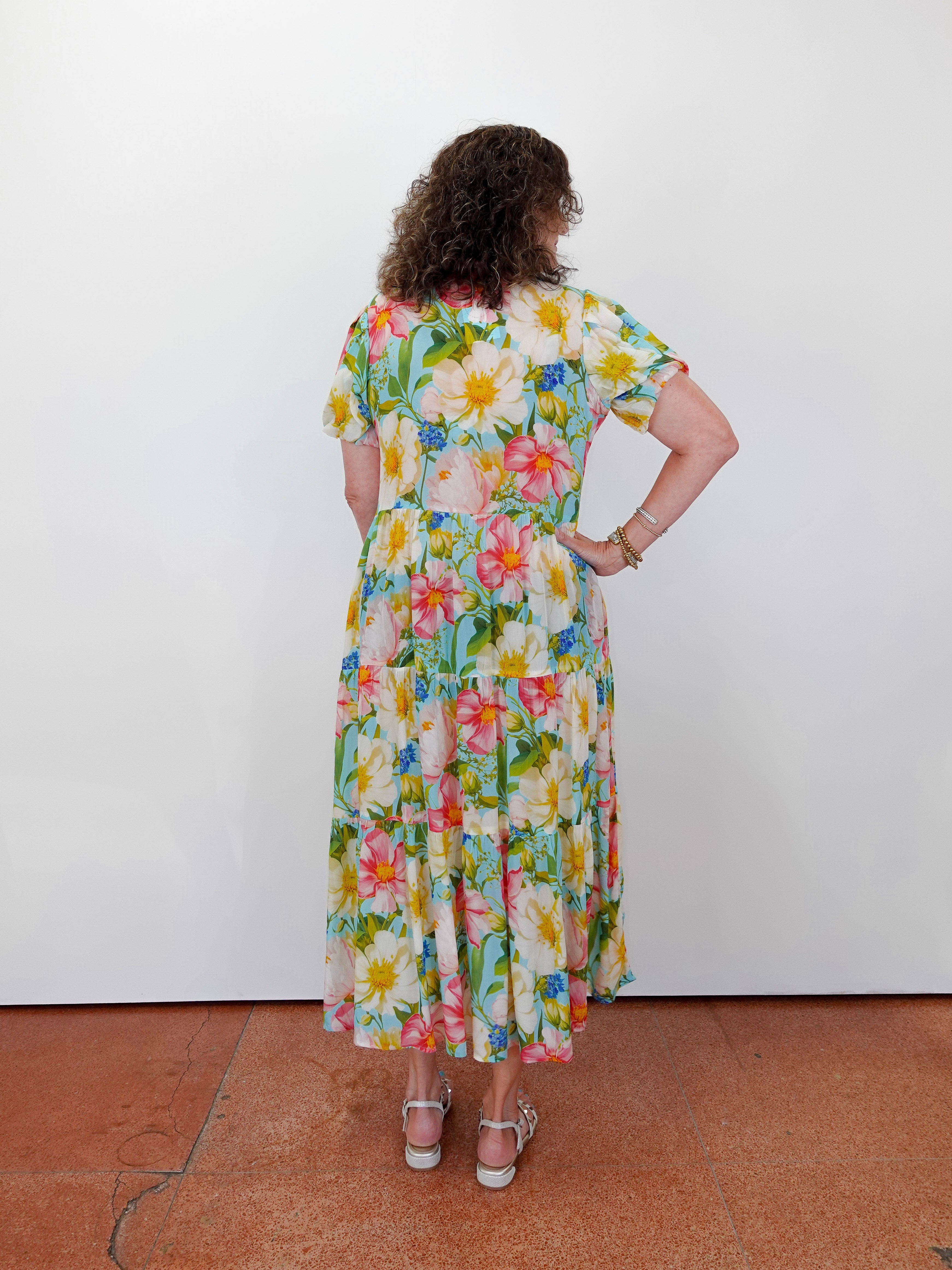 Tiered Puff Sleeve Shirt Dress - TresChicTexas