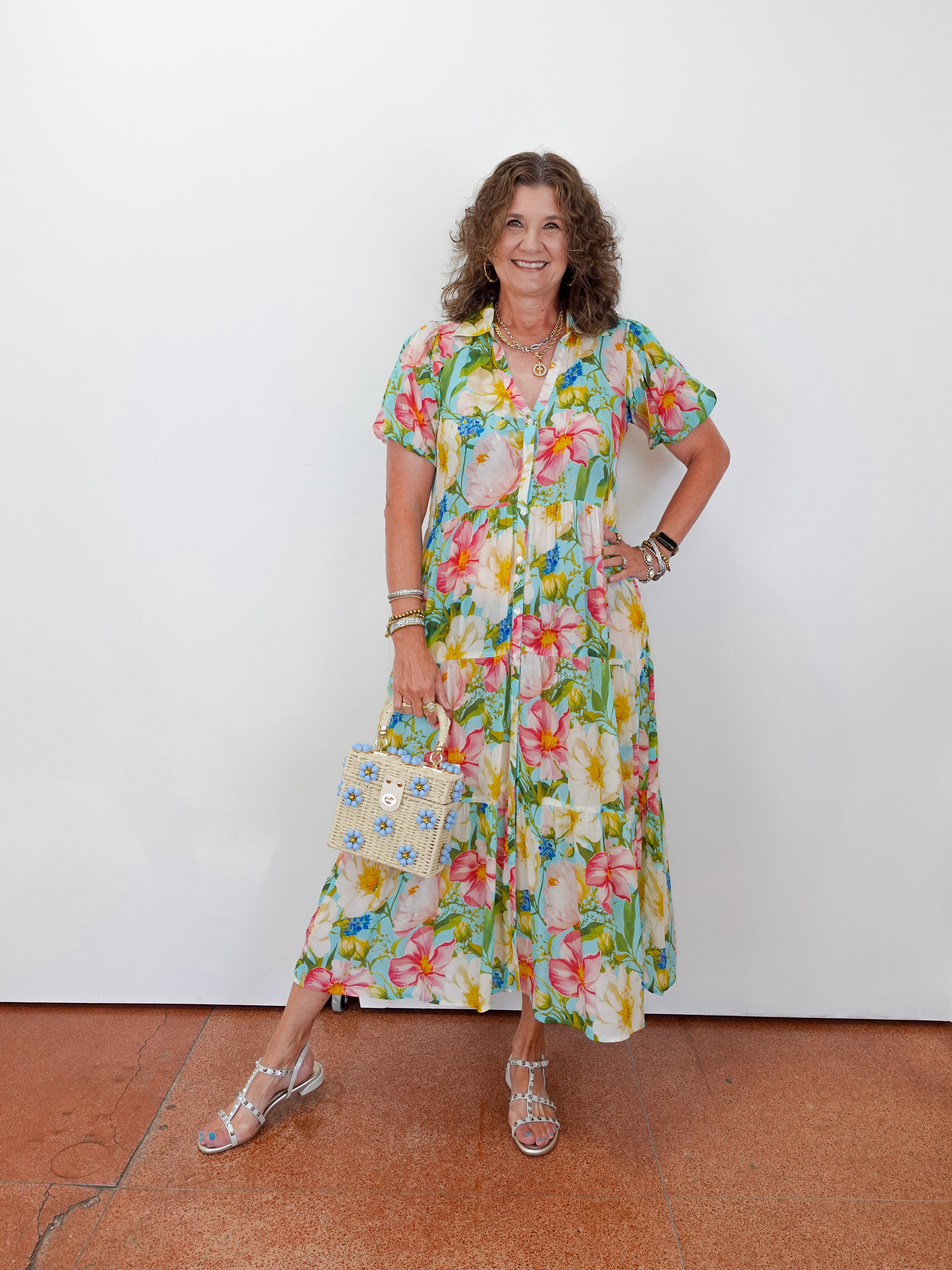 Tiered Puff Sleeve Shirt Dress - TresChicTexas