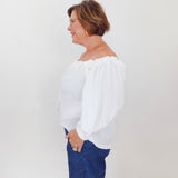Gauze Ruffled Neckline Top - TresChicTexas